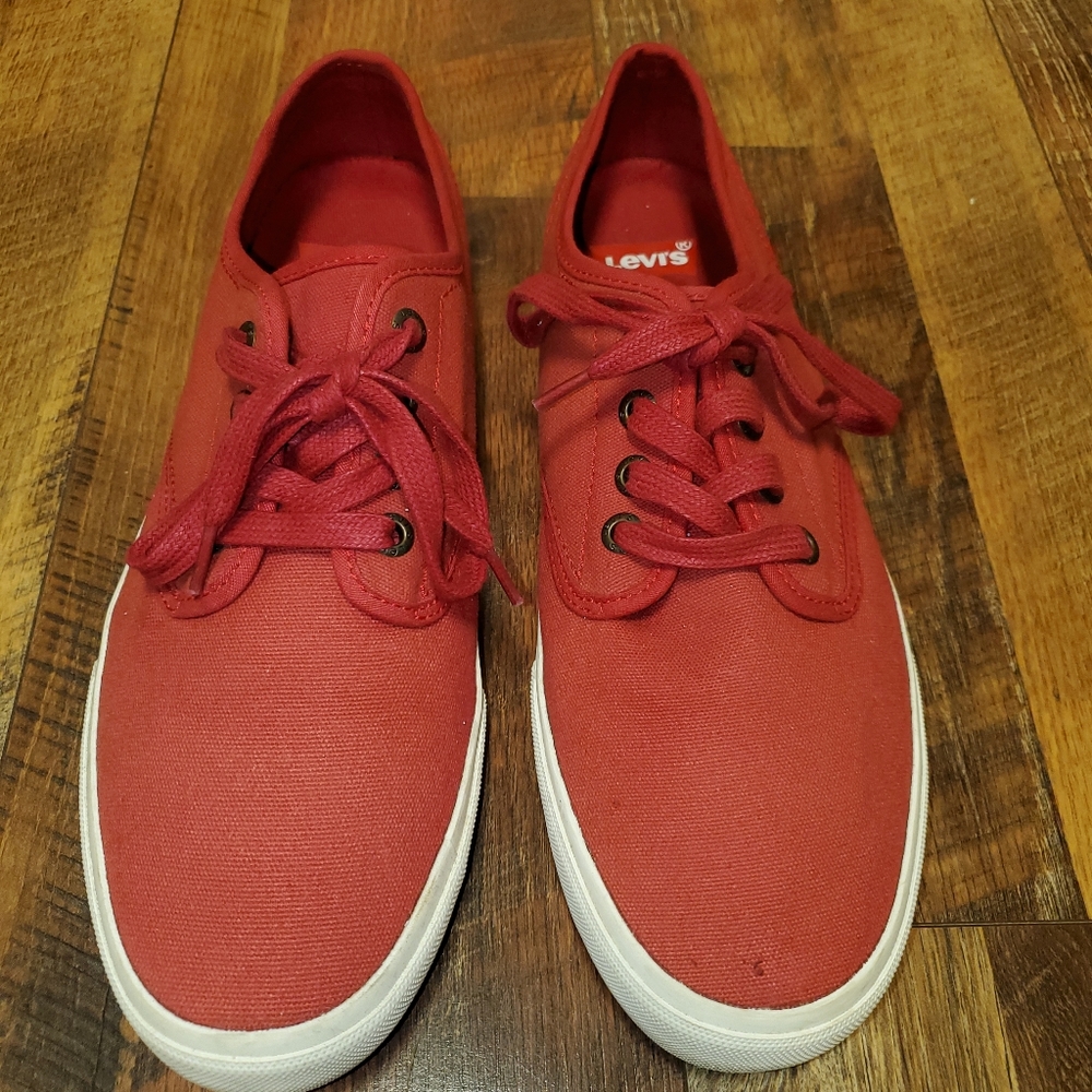 Levi's Red canvas sneakers mens size 12